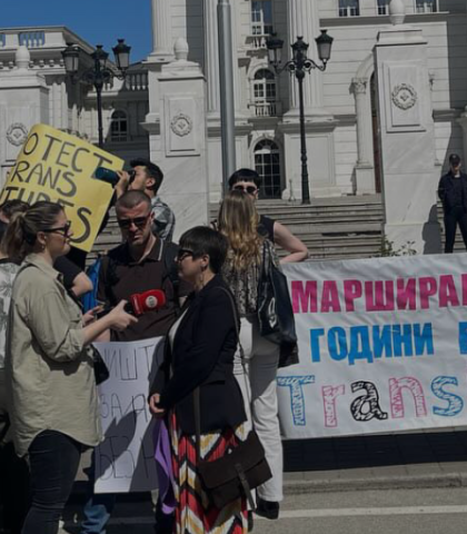 'Mollëkuqja' ishte në marshin për të drejtat e transgjinorëve në Shkup, Miliq: Kërkojmë pranimin ligjor të gjinisë